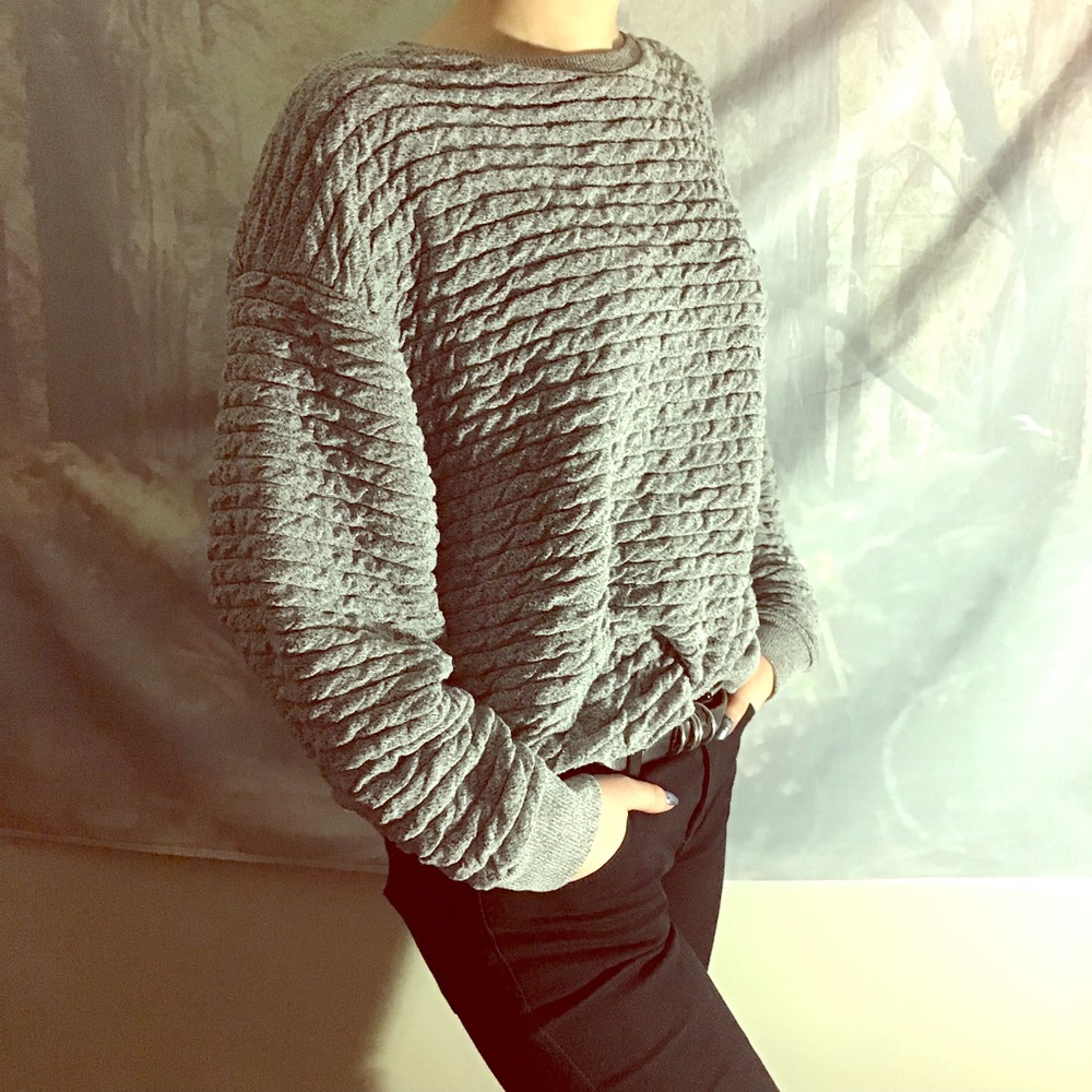 Grey grunge sweater